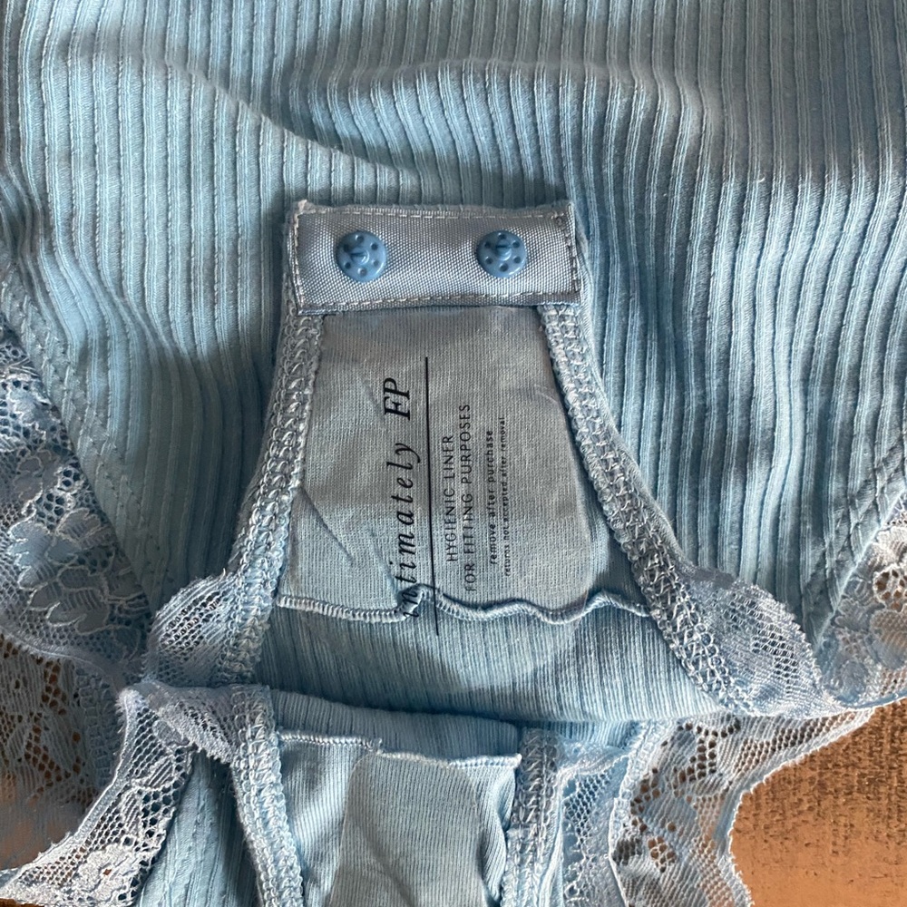 NWOT Free People Lace Trim Bodysuit - Picture 7 of 12